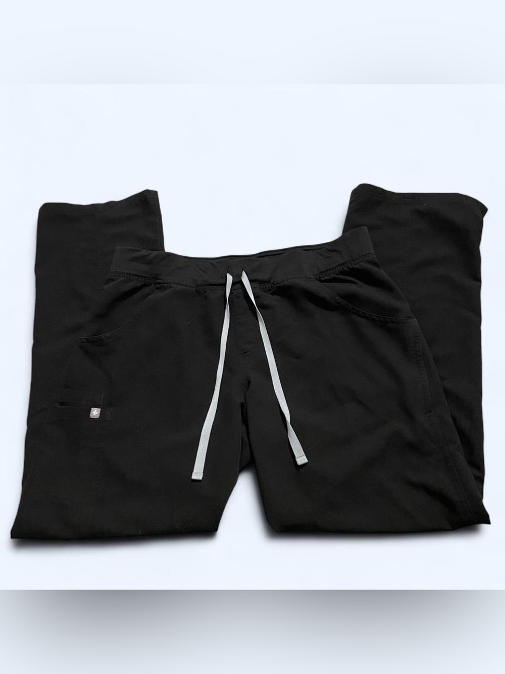 Black kade cargo figs scrub pants